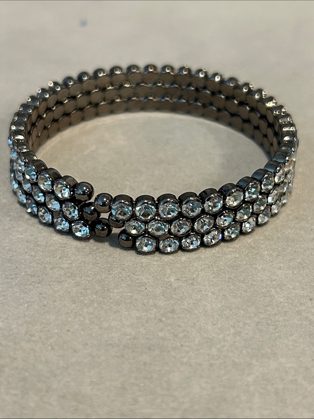 Crystal Bracelet - Silver-Tone Clear Rhinestones